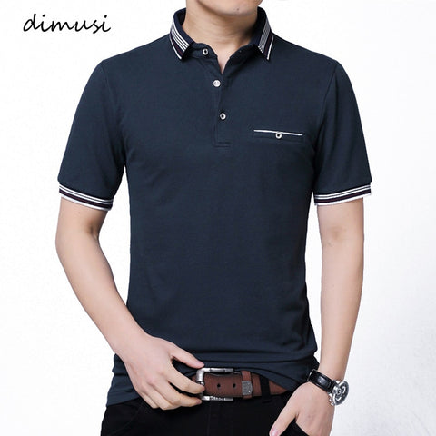 DIMUSI Mens Polo Shirts Summer Men Fashion Short Sleeve Cotton Shirts Mens Business Polo Tees Para Hombre Clothing 5XL,YA880