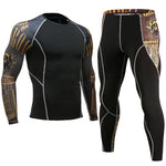 Top quality new thermal underwear men's underwear sets compression fleece sweat quick-drying thermal underwear men's clothing