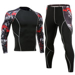 Top quality new thermal underwear men's underwear sets compression fleece sweat quick-drying thermal underwear men's clothing