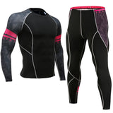 Top quality new thermal underwear men's underwear sets compression fleece sweat quick-drying thermal underwear men's clothing