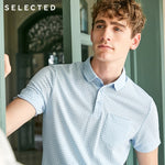 SELECTED Men's Summer Small Polka Dots Turn-down Collar Short-sleeved Poloshirt S|419206541