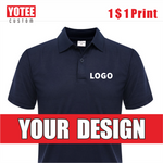 YOTEE Summer Men's Polo Shirt Cheap Casual Short Sleeve Personal Company Group Logo Custom Men and Women Custom Top