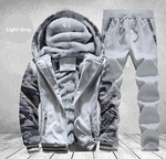 Winter Tracksuit Men Set Thick Fleece Sweatshirt Mens Sweat Track Suit Cotton Full Sportwear Warm Sports Suits Male Hoodie Set