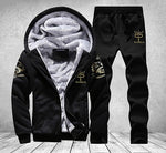 Winter Tracksuit Men Set Thick Fleece Sweatshirt Mens Sweat Track Suit Cotton Full Sportwear Warm Sports Suits Male Hoodie Set