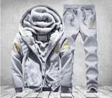 Winter Tracksuit Men Set Thick Fleece Sweatshirt Mens Sweat Track Suit Cotton Full Sportwear Warm Sports Suits Male Hoodie Set